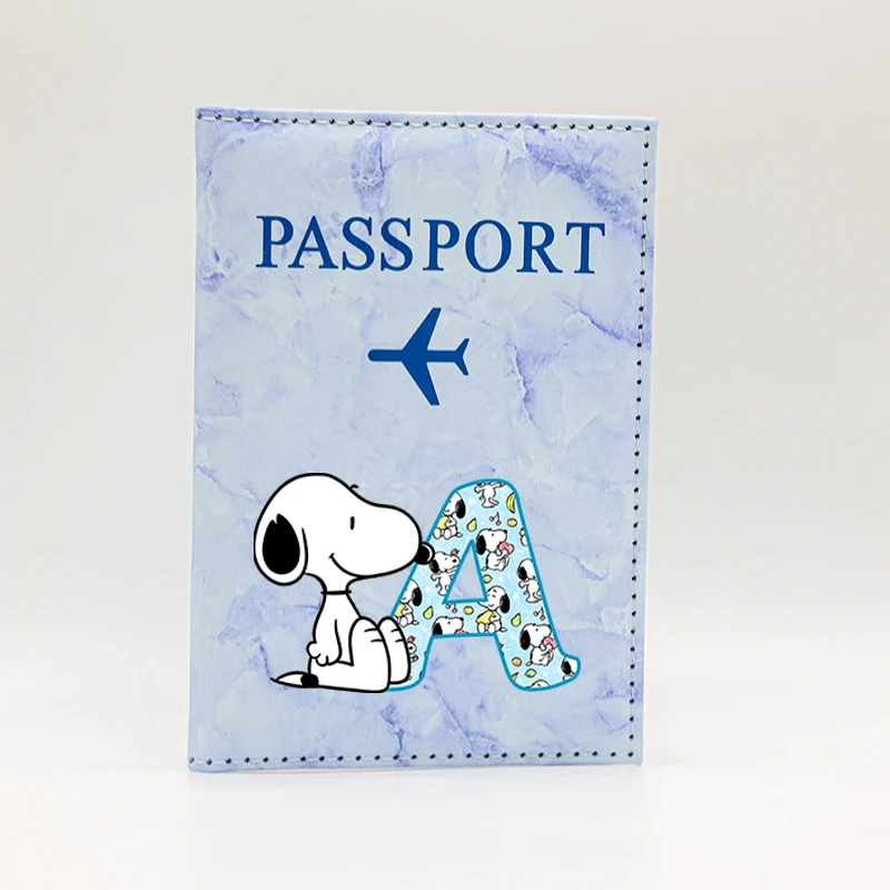 Snoopys Unisex Airplane Passport Cover Women Men Travel Passport Case Leather Cartoon Passport Wallet Purse Card Holder Bag Gift - view 2