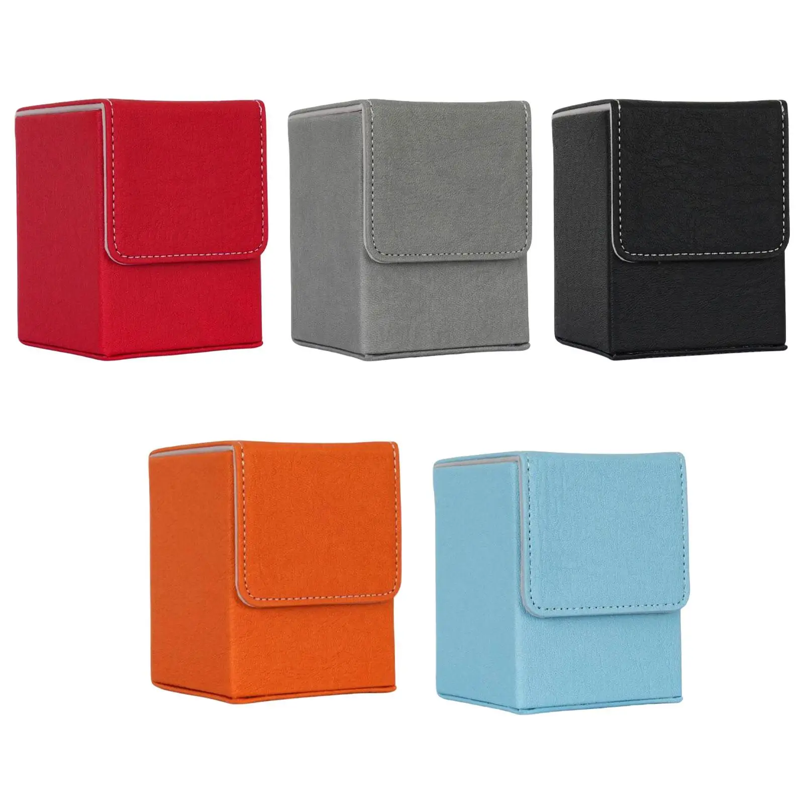 PU Leather Card Deck Storage Box for Trading Card Games Baseball Cards