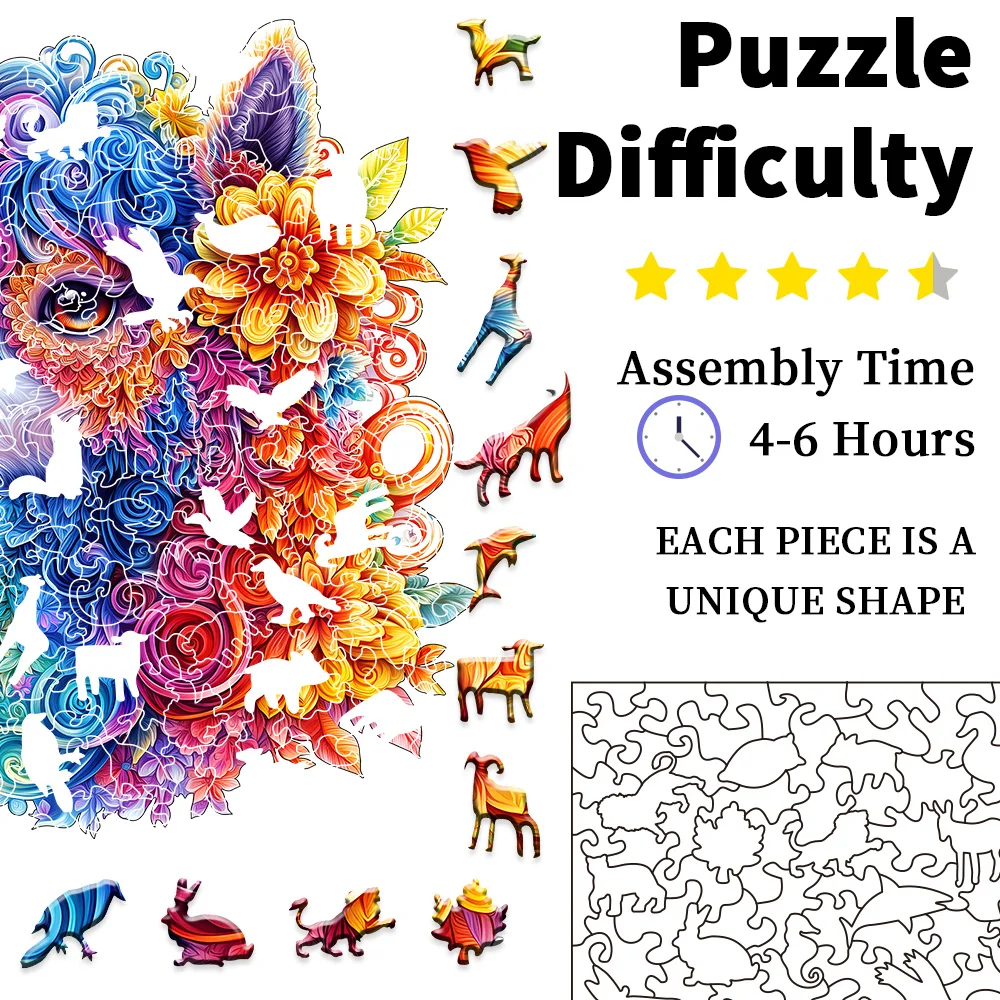 Adorable Alpaca Wooden Puzzle Toys | Family Interactive Brain Games & Creative Decorative Collectibles