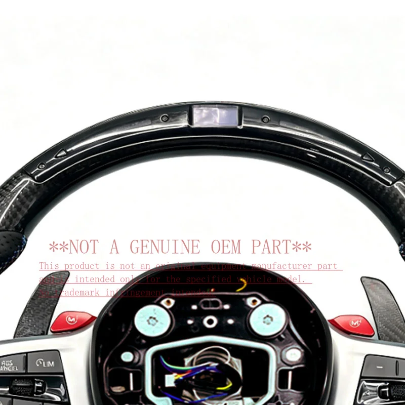 For Bmw Red M Button Sport Carbon Fiber Steering Wheel 6 Series F06 F12 F13 2011 2018 ZC G38 YD T 003 Horn Cover Decorative
