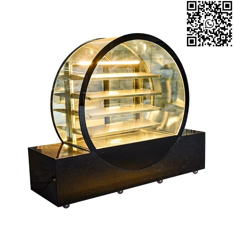 Customizable New Design Round Pastry Display Refrigerator Bakery Cake showcase