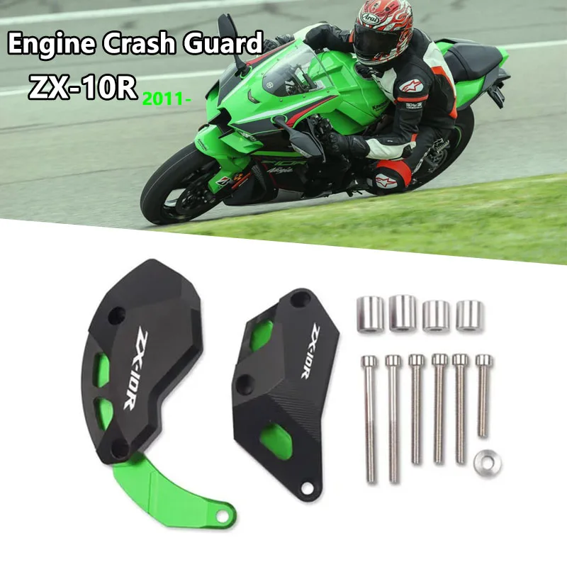 

Motorcycle CNC Engine Crash Guard Stator Frame Slider Protector Fit For ZX-10R ZX10R ZX 10R 2011-2023 2020 2021 2022