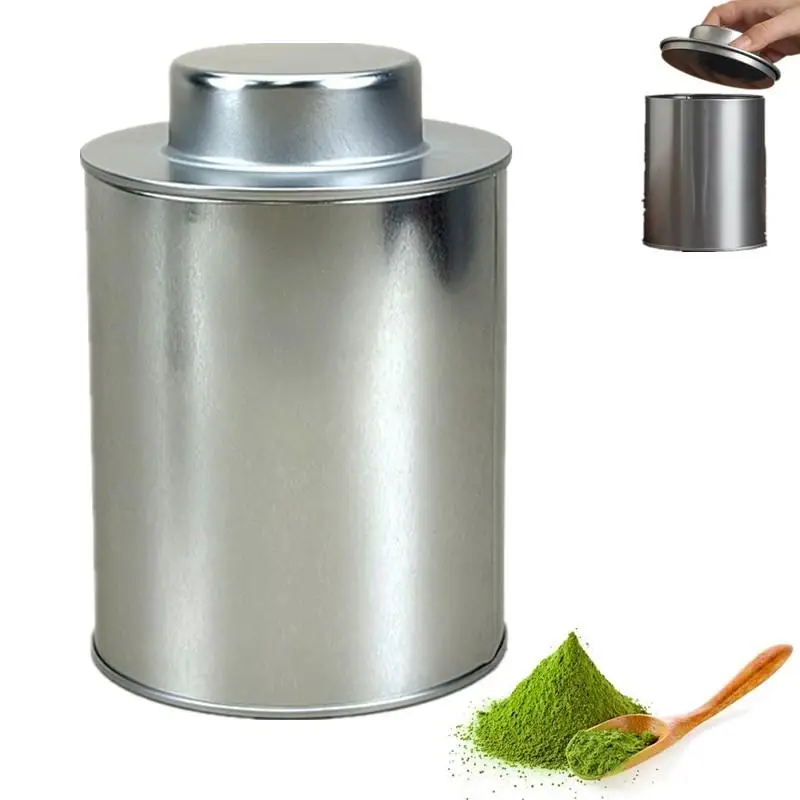 Portable Mini Matcha Powder Can Thick Tinplate Tea Sealed Jar Spice Storage Box Container Box Kitchen Gadgets Household