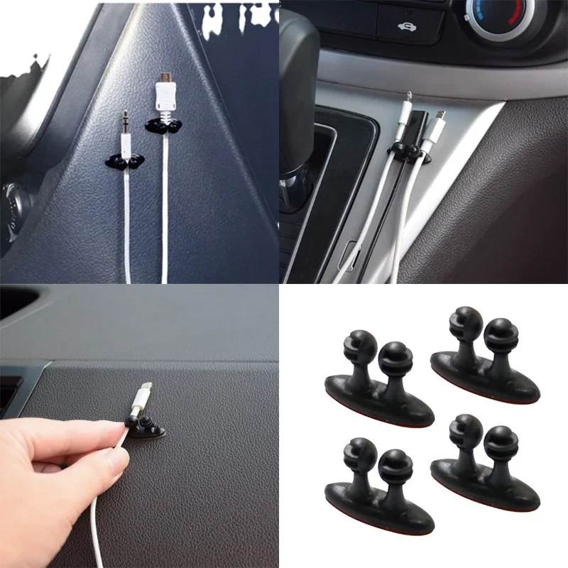 Car Dashboard Mobile Phone Cable Manager Charger Cable Line Organizer Clasp Clamp Auto Interior Accessories Car Decoration - Image 2