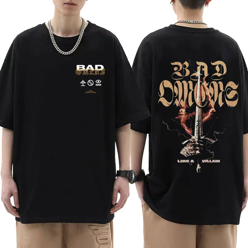 Fade Reaper Bad Omens The Concrete Forever Tour 2023 T-shirt for Men Women Retro Cool T Shirt Harajuku Style Cotton T-shirts Y2k