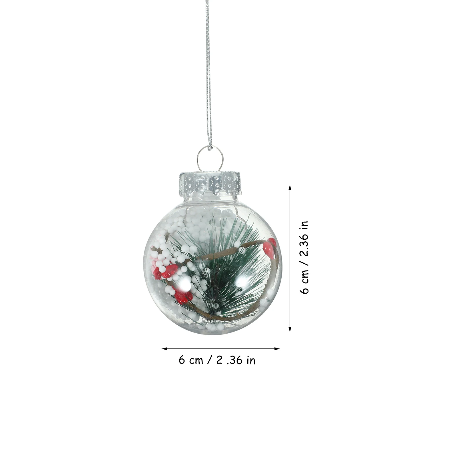 

12 Pcs Crafts Christmas Ball Pendant Decoration Xmas Spheres Plastic Decorations Hanging