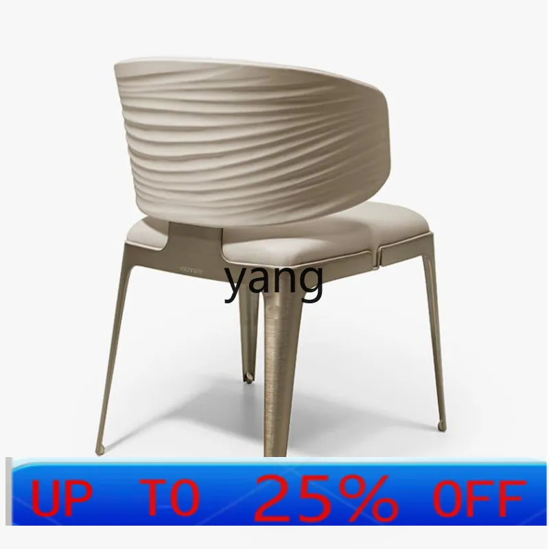 

LTT Light Luxury Household Minimalist Modern Backrest Stainless Steel Coffee Shop Sales Department Hotel Conference Chair