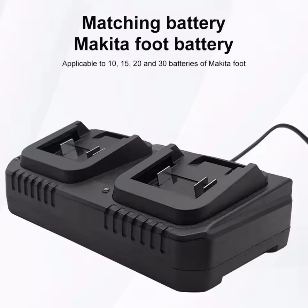 Podwójna ładowarka do akumulatorów Makita BL1415 BL1815 BL1830 BL1850, wtyczka US/EU, 18V 21V MAX, ładowarka do akumulatorów litowo-jonowych, 2 gniazda, zestaw elektroniczny — zdjęcie produktu 4