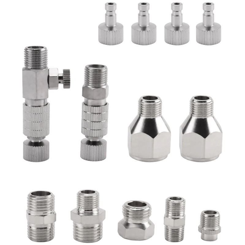 15Pcs Airbrush Adapter Set Airbrush Quick Release Kupplung Trennen Adapter Kit Fitting Stecker Set Buchse