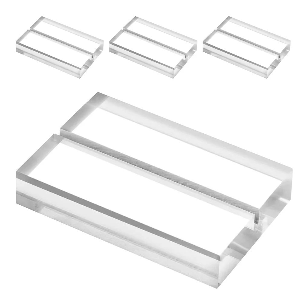 

4Pcs Clear Acrylic Table Stand Sign Holder Elegant Display for Weddings Exhibitions Retail Stores Acrylic Stand