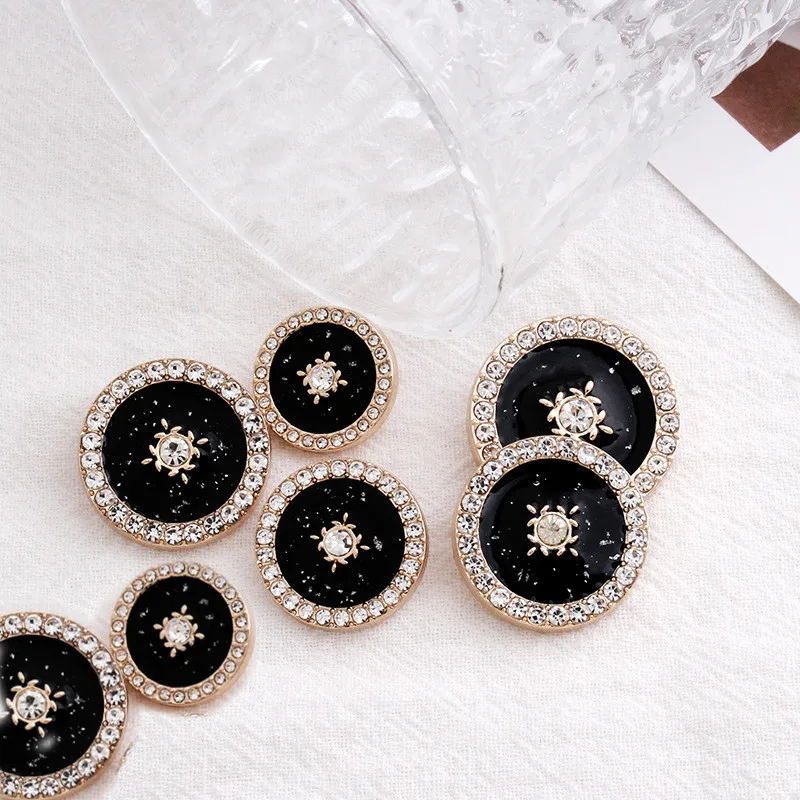 Luxcy 6PCS Of Diamond Button For Women\'s Coat Suit Sweater Coat Fashion Pretty Decorated Top Buttons