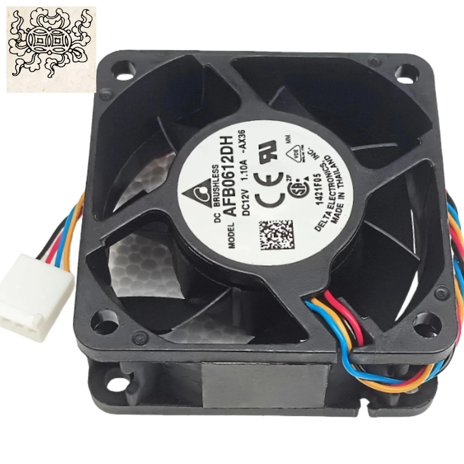 

Jinlingge for 60mm 6025 Fan Delta AFB0612DH 6025 6CM 12V 1.1A Dual Ball Bearing High Speed PWM Cooling Fan