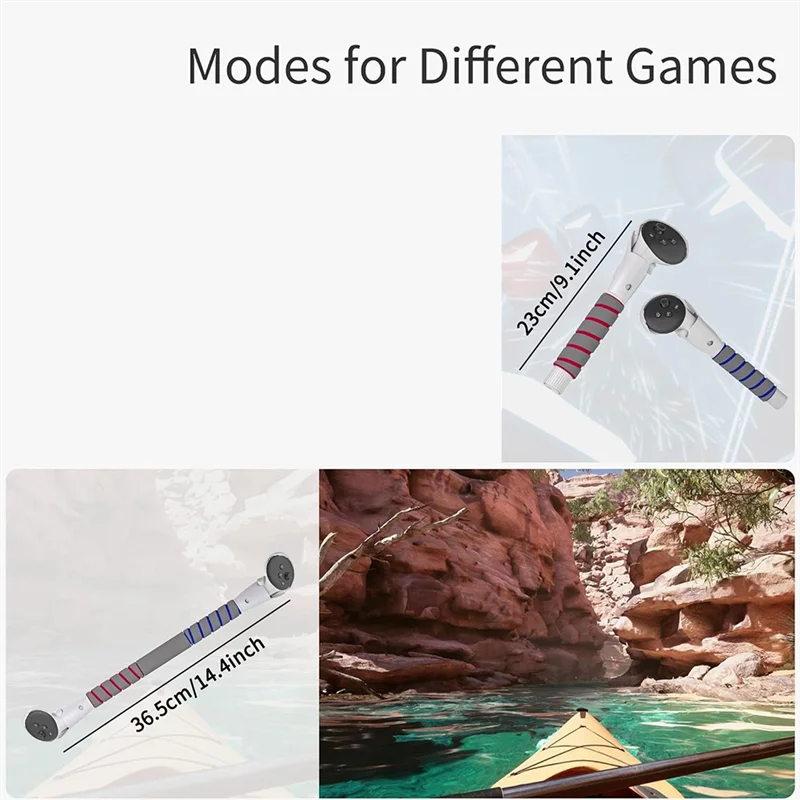 M16K-VR Games Accessories Handle Long Arms Grips For Meta Quest 3/Quest 3S Controller VR Baseball Play