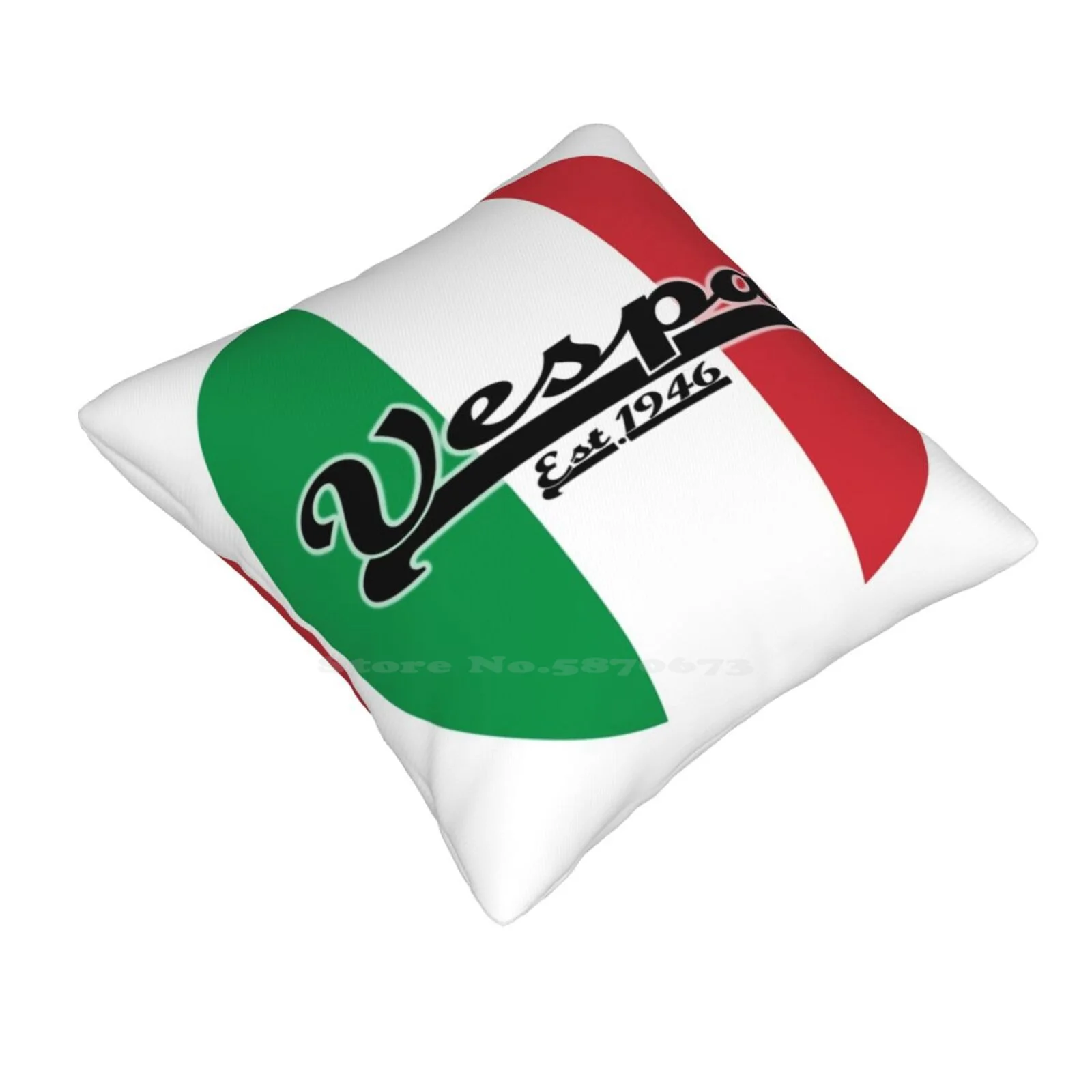 Team-Italian Flag Round Pillowslip Pillowcase Scooterist Lambretta Uk Stella Bajaj Italian Puch Vintage Px Gs V50 V90 T5 Cosa