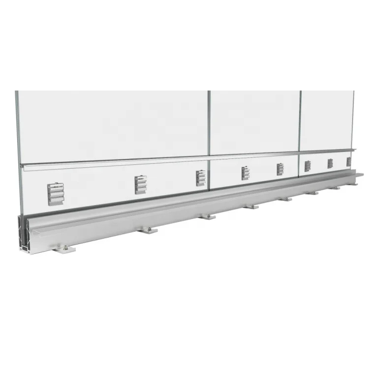 Customization Safety Frameless Tempered Glass Fence Railing System Aluminum U Channel Glass Balcony Railing