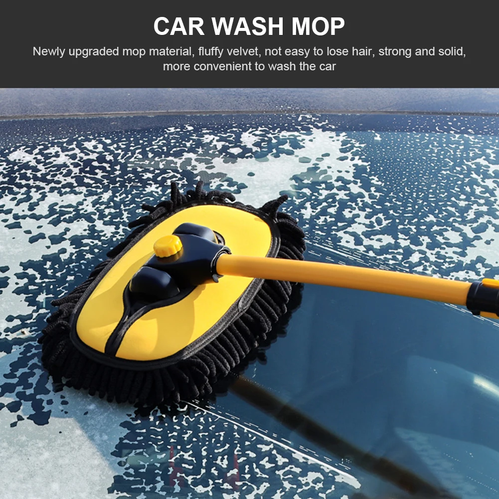 New Type of Car Wash Brush Telescopic Automatic Car Wash Mop Long Handle Vehicle Care Cleaner Shenier Car Maintenance Tool