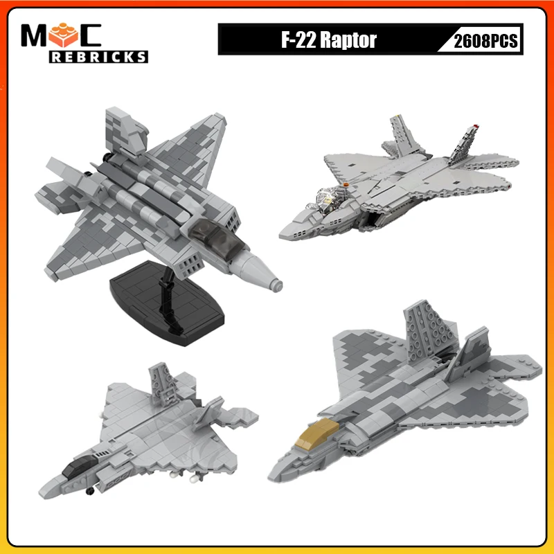 

US Military Series Air Invisible Force F-22 Raptor Mini-Scale Building Blocks Model Technology Bricks Boy Toys Xmas Gifts
