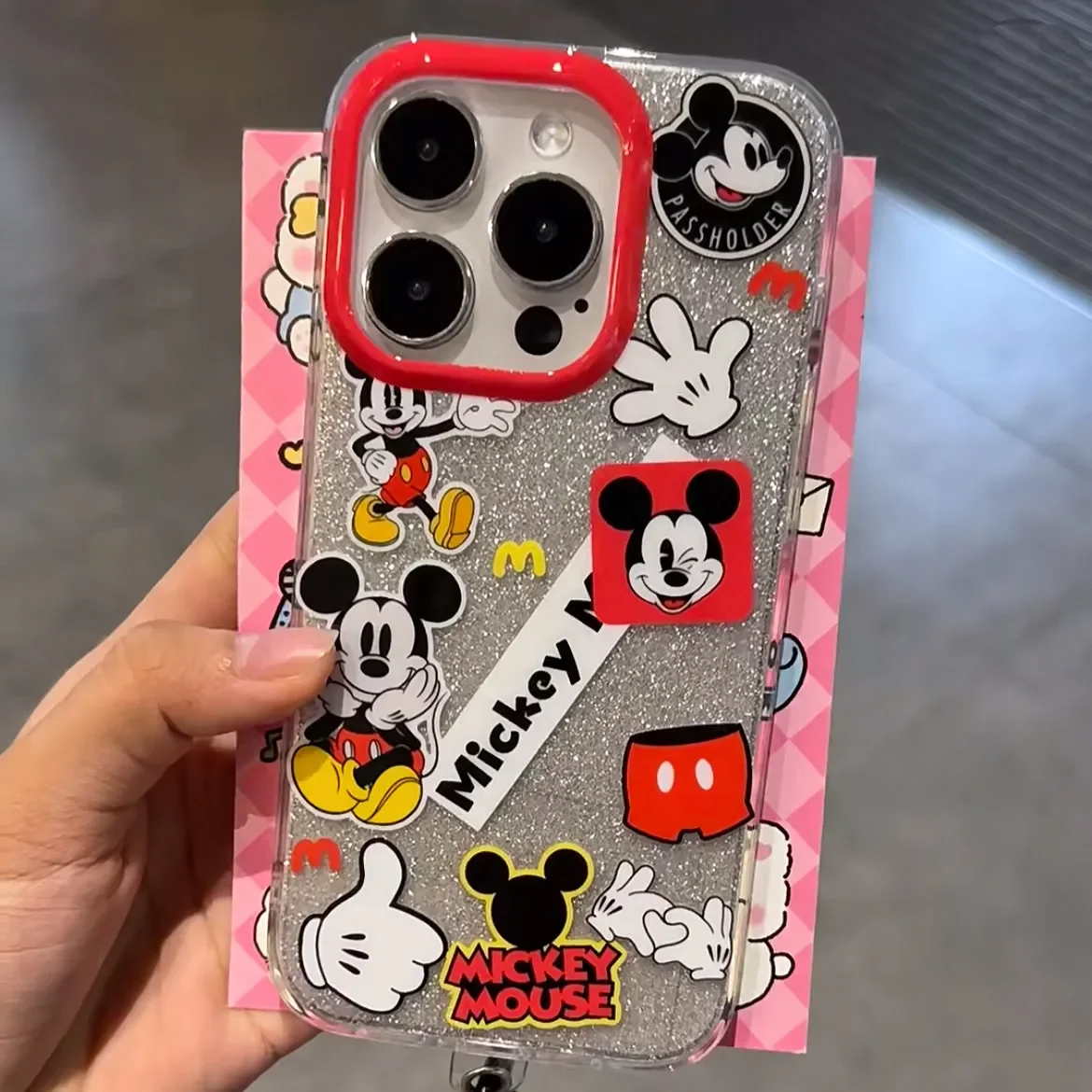 Disney Mickey Minnie Mouse Kawaii Bow Phone Case For iPhone 16 14 12 13 11 15 Pro Max XR XS MAX 7 8Plus MINI Y2K