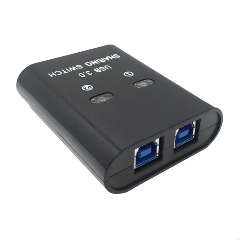 

652F USB Printer Sharing Device, 2 in 1 Out Printer Manual Sharing Device 2Port KVM Switching Splitter Hubs Converters