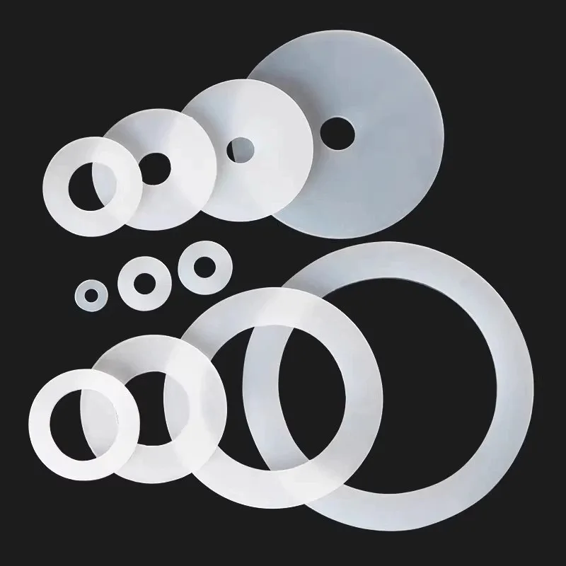Silicone Flat Washer White M6 M7 M8 M10 M12 M14 M16 M20 Shock-Absorbing, Waterproof, and High-Temperature Sealing Gasket