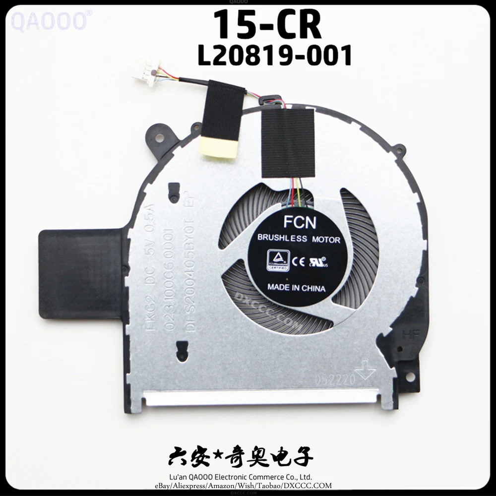 L20819-001 FOR HP Pavilion 15-CR 15-CR0037WM 15-CR0053WM 15-CR0095NR 15-CR0087CL 15-CR0091MS TPN-W132 CPU COOLING FAN