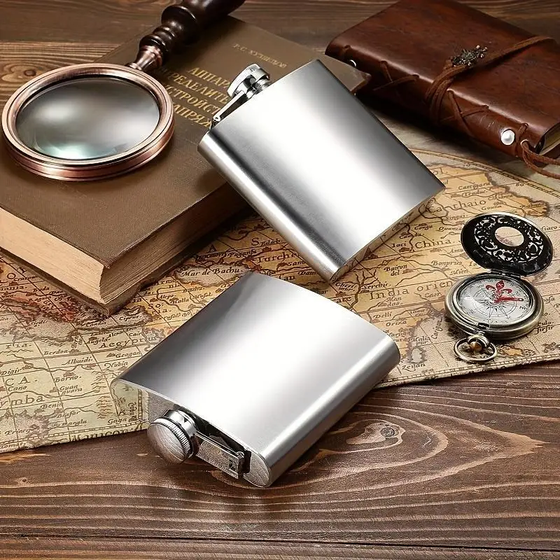 New 10-1oz Stainless Steel Hip Flask Wine Whisky Pot Bottle For Men Portable Drinker Alcohol Container Pocket Wine Bottle Gifts