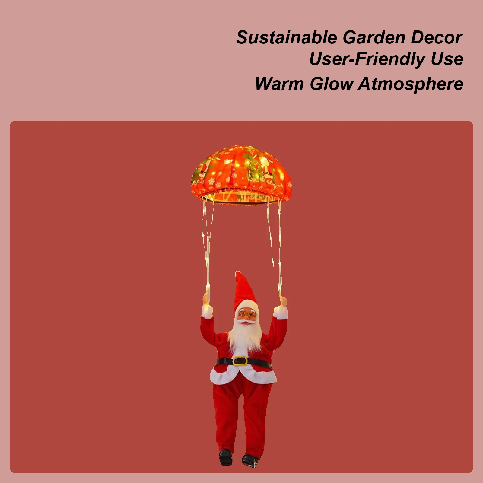 

Solar Christmas Tree Lights Santa Claus 8-Mode LED Cute Christmas Lights Outdoor Solar Powered for Indoor Wall Living Room