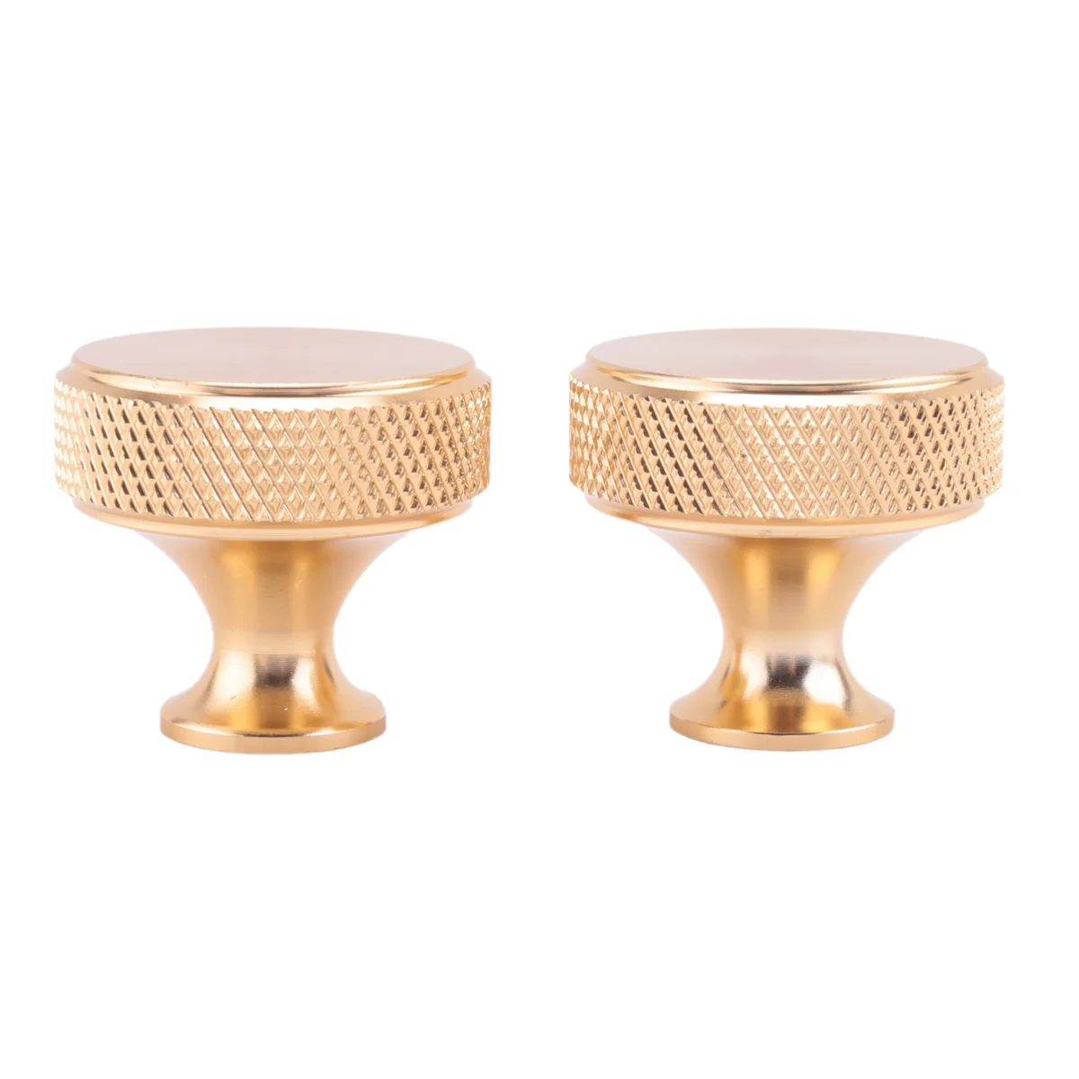 Paquet de ABZV-10 boutons d'armoire moletés en Bronze Champagne, poignées rondes d'armoire de cuisine pour tiroir, commode, placard et garde-robe