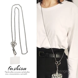 Cross Body Chain Hanging Rope for Women's Instagram Neck Hanging Rope Back Chain Metal Chain Clip Style Phone Case Universal