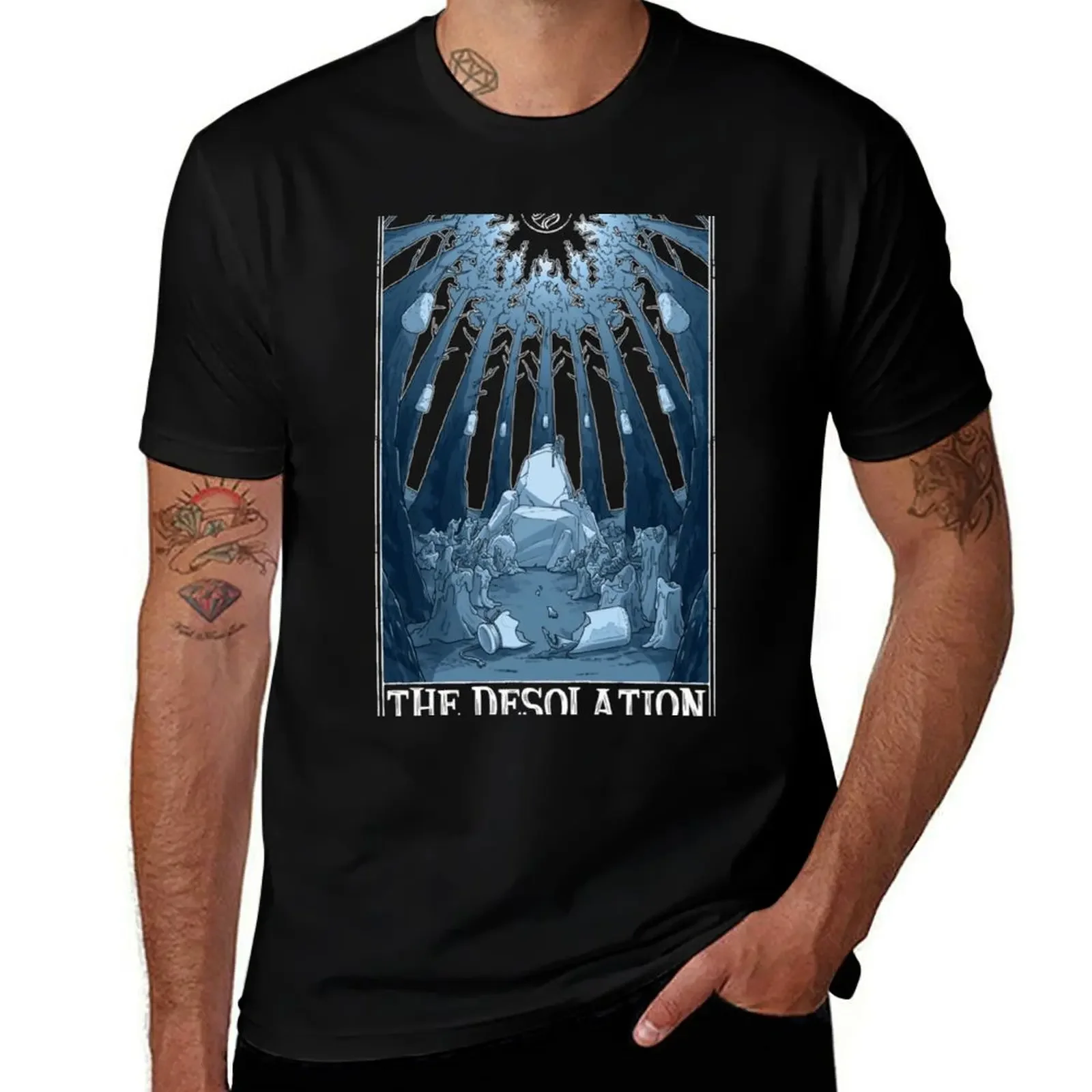 The Desolation Tarotesque (Dark) |Gift shirt T-Shirt graphic shirts heavyweights anime stuff mens designer t shirt