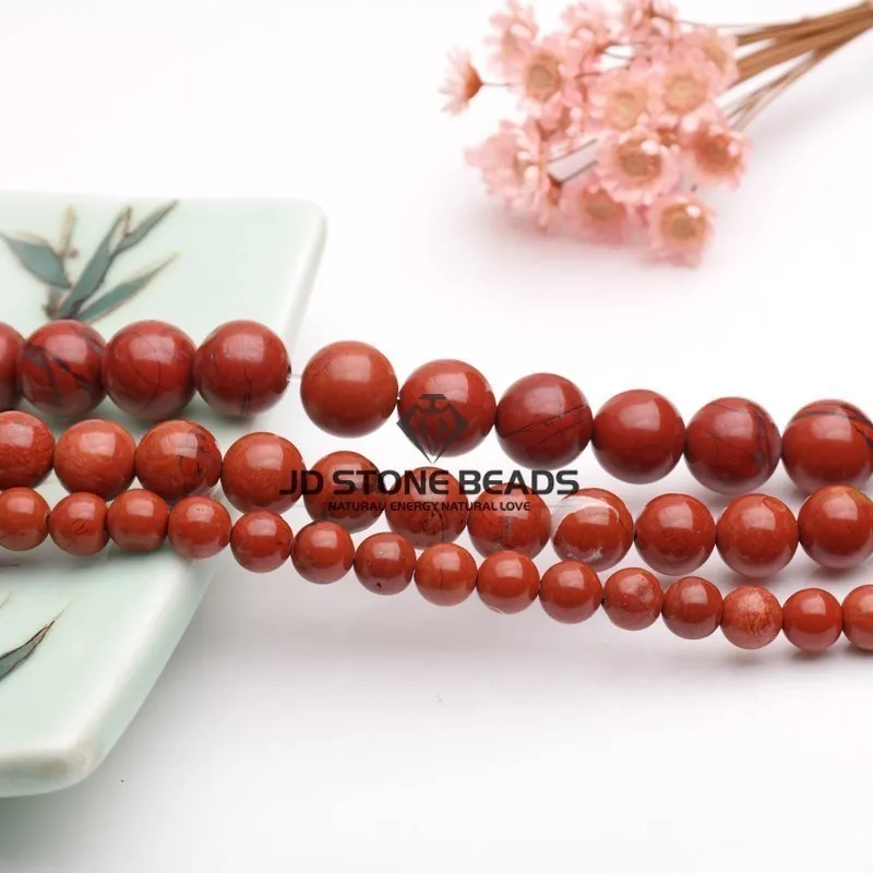 Natural Red Jasper Beads 3-12mm Semi-Finished Handmade DIY Bracelet Beads Accessories gemstone For Jewelry Making