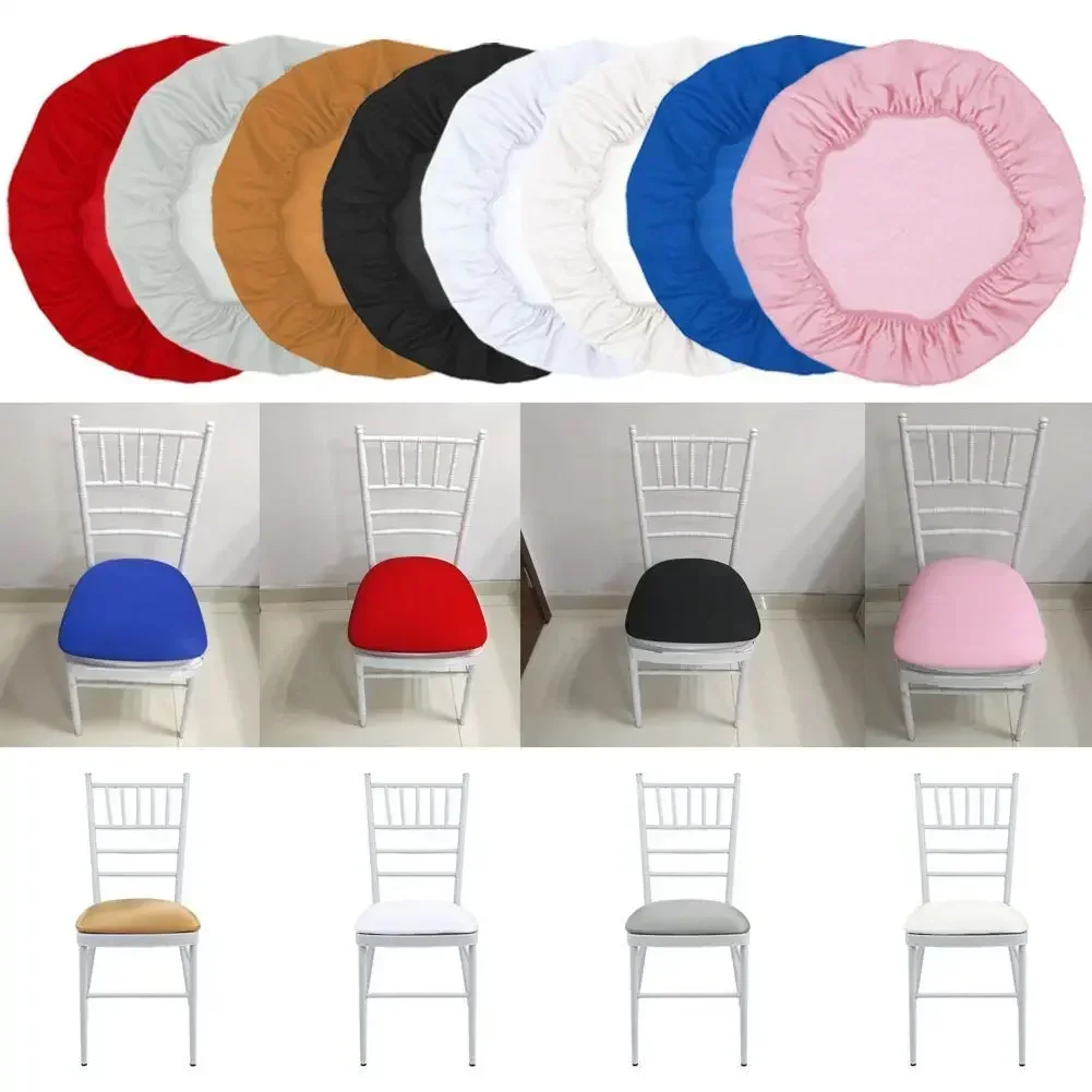 Spandex Chair Seat Cover Hood Removable Stretch Dining Room Wedding Banquet Chair Covers Without Backrest Furniture Protector view 6