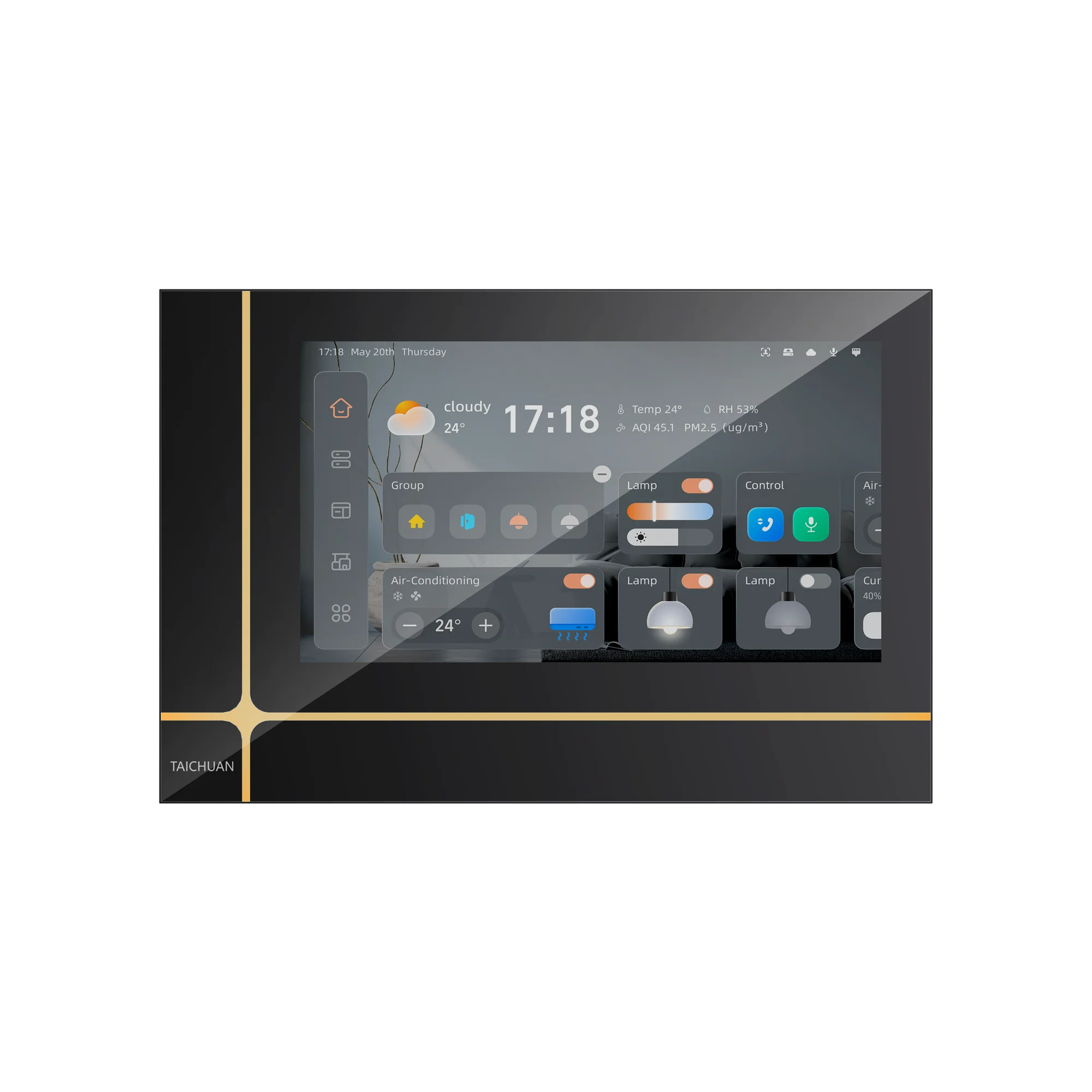 904HOT 7" Tuya Smart Control Panel Integriertes Zigbee Gateway mit IP-Systemunterstützung POE AC Lighting Curtain Control Smart