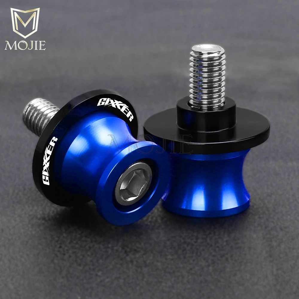 Motorcycle 8MM Stand Screws CNC Aluminum Swingarm Slider Spools For Suzuki GIXXER 250SF GIXXER 150 125 155 250 2018-2023 2024