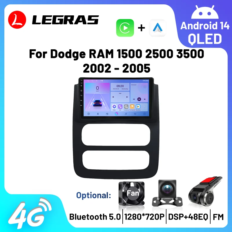 Wireless Carplay Car Smart Systems For Dodge RAM 1500 2500 3500 2002-2005 Stereo Android Auto Car Radio GPS BT FM Autoradio WIFI