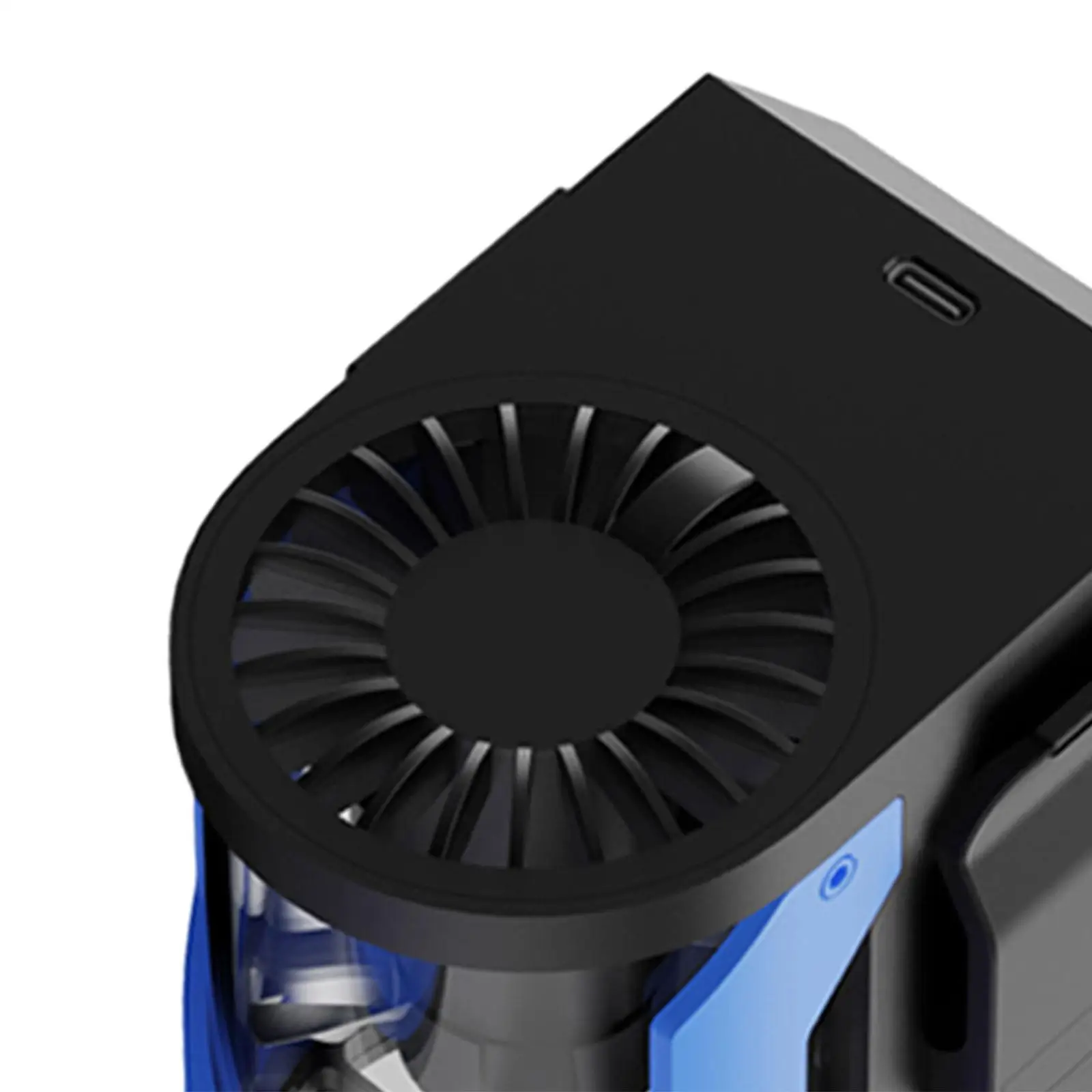 Ventilateur monté sur la taille, écran d'affichage à refroidissement rapide, lumières à proximité, ventilateur robuste pour la randonnée, la ferme, l'escalade, les voyages, le cyclisme