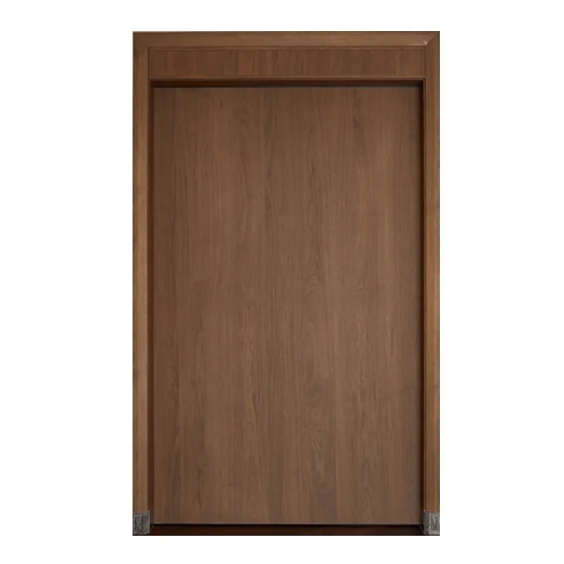 Medieval style bedroom door, black walnut room, household pocket door, invisible sliding door, environmentally friendly factory