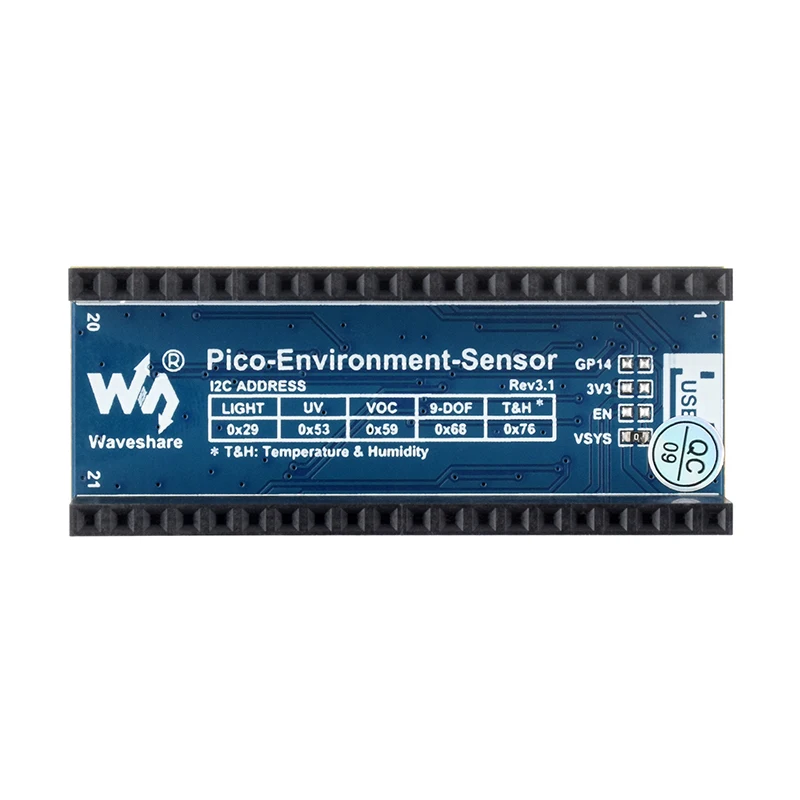 Modul sensor lingkungan untuk Raspberry Pi Pico, Bus I2C