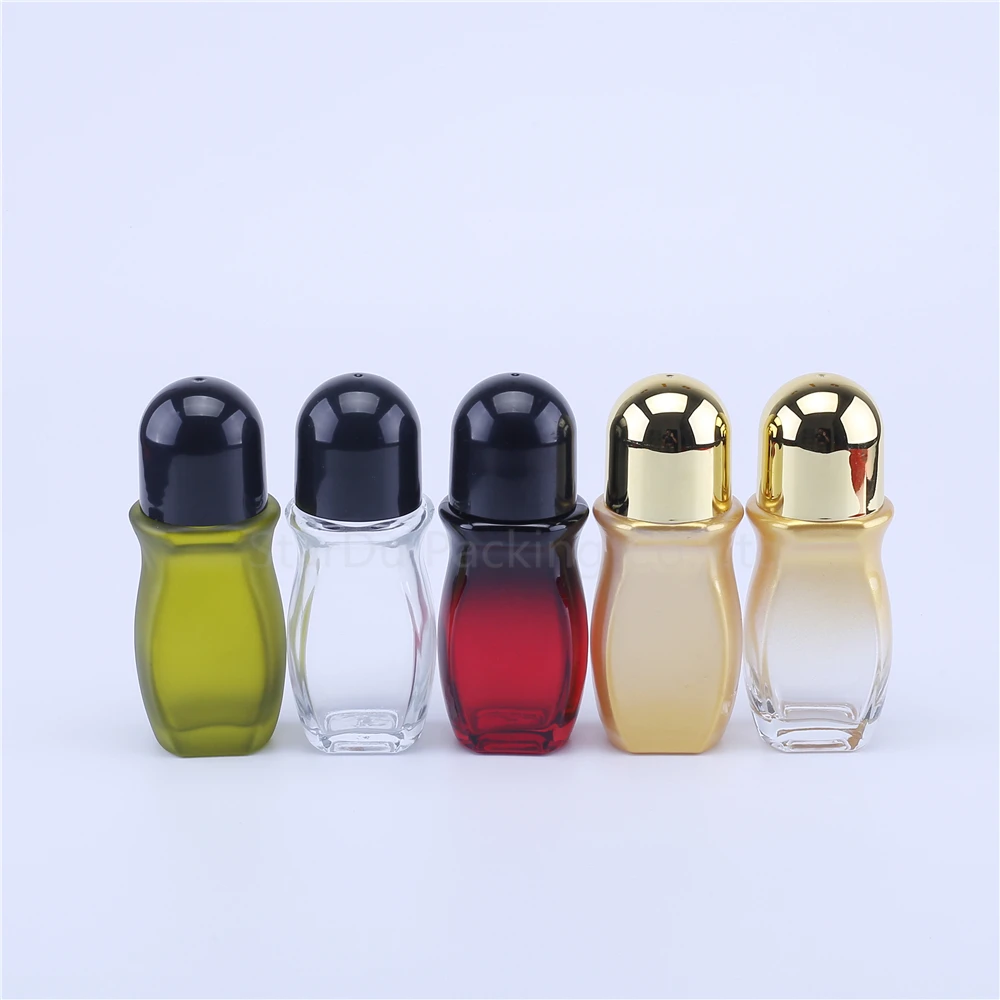 100pcs/lot 50ml Roll On Perfume bottle, 50cc Clear Essential Oil Rollon bottle, Small Glass Roller Container