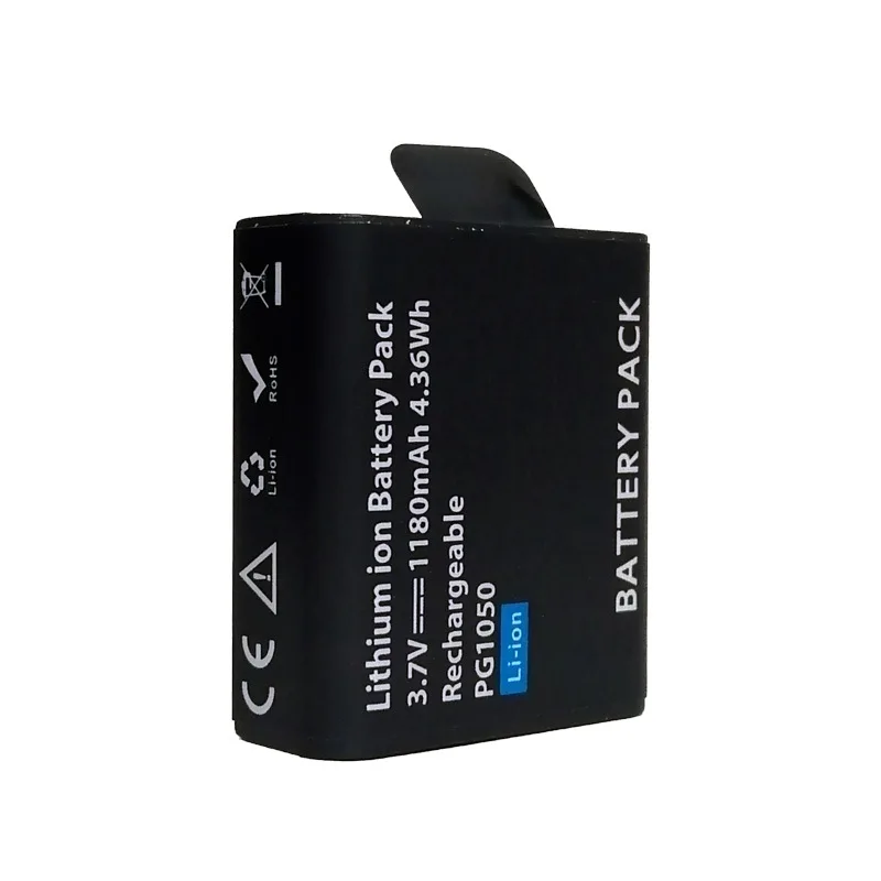 Bateria de íon-lítio 3.7V 1180mAh PG1050 para baterias de câmera de ação esportiva SJCAM SJ4000 SJ5000 SJ6000
