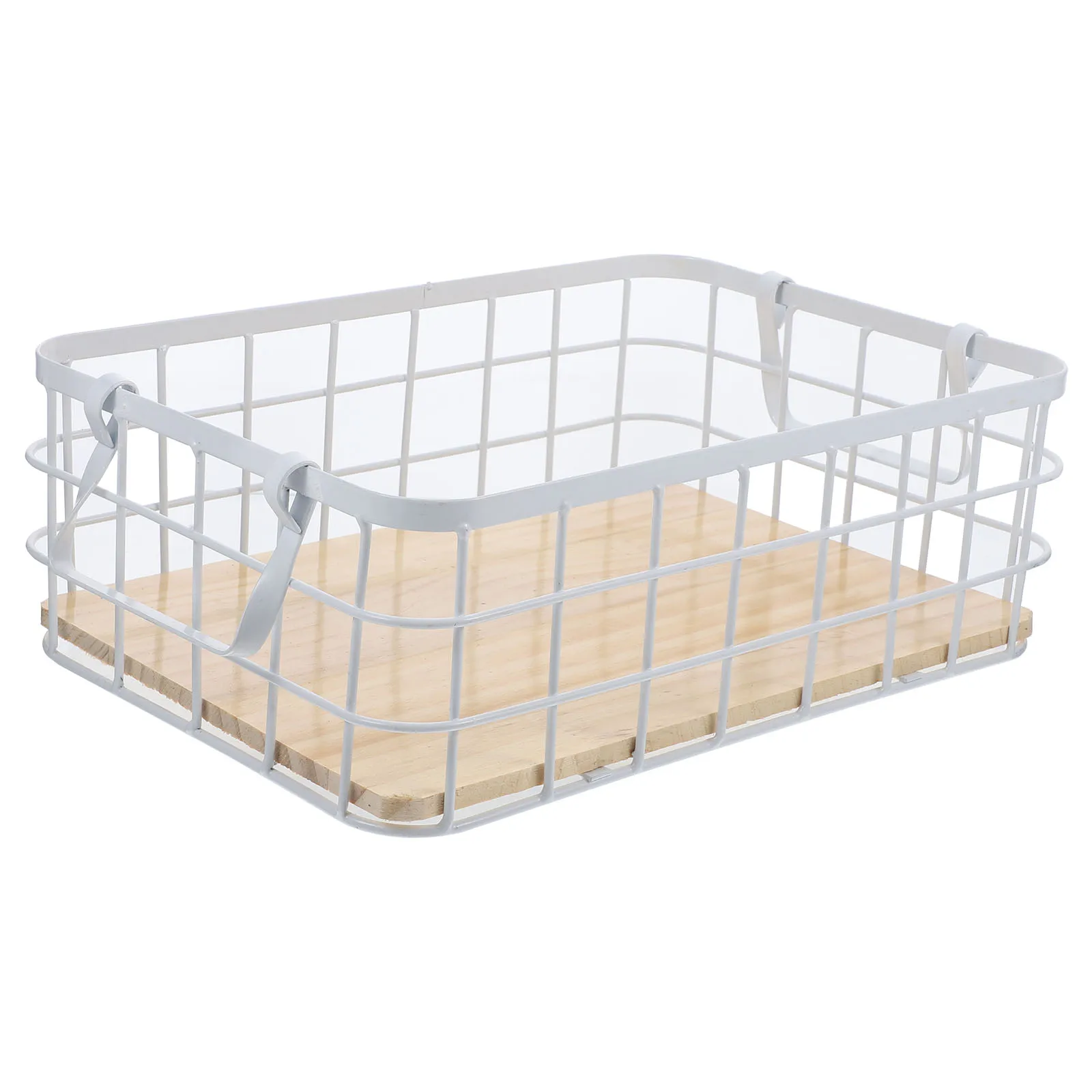 

Kitchen Storage Metal Wire Basket With Handle Multi-Functional For Kitchen Bathroom Organizer Decorative Wire Storage Baskets