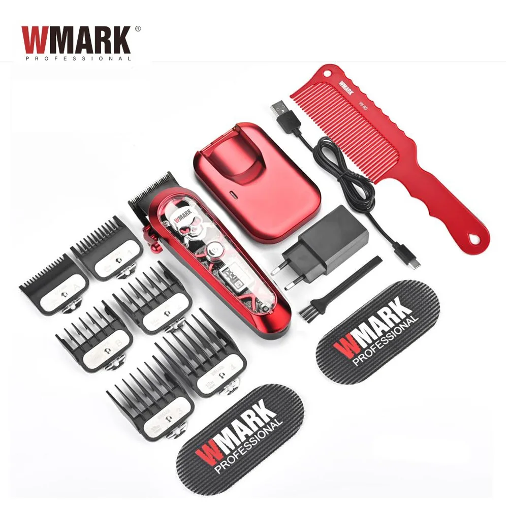 WMARK NG-130 Wireless Charging Hair Clipper High Speed Professional Type-C Rechargeable Hair Cutter With Charge Stand maquina de