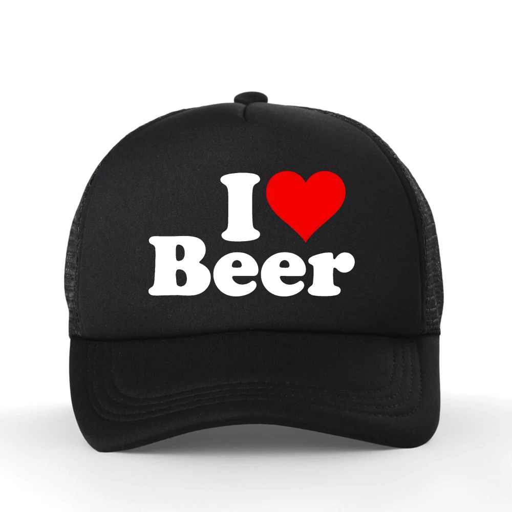 

New Arrival I Love Beer Heartbeat BEER Graphic Printed Baseball Cap Casual Fashion Harajuku Man Breathable Snapback Hat