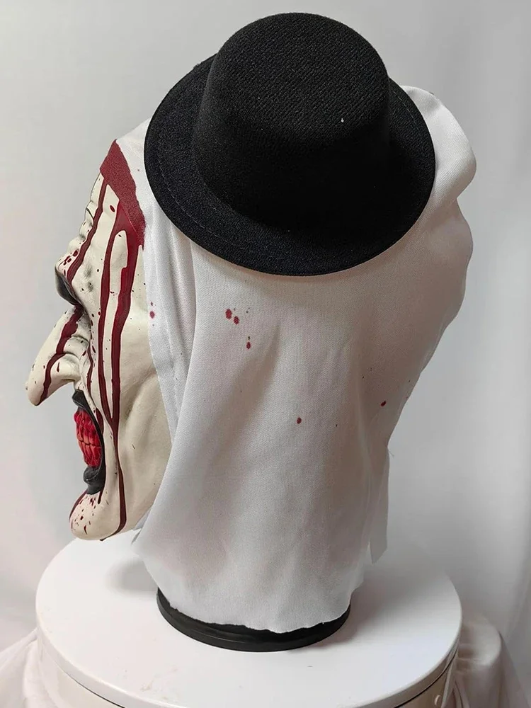 Halloween Gruselige Maske Terrifier Clown Latex Maske Horror Club Streich Kopfbedeckung Weihnachten Party Cosplay Kostüm Requisiten Zubehör