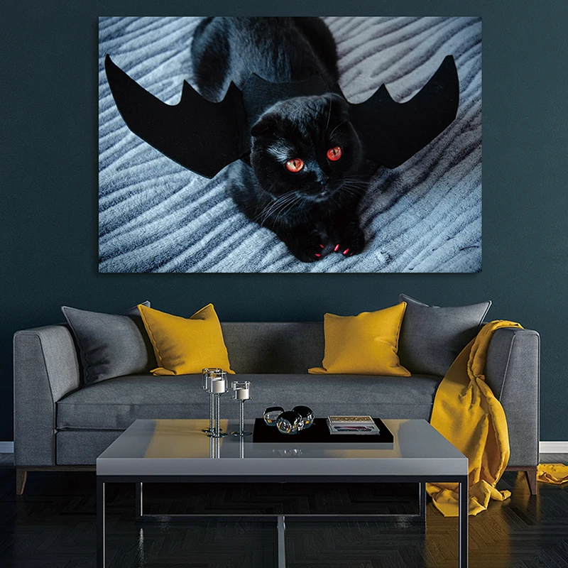 Canvas Wall Art Decoration Painting Terror Pumpkin Painting Halloween Gift Living Room Decoration -4028 inches Thickness 1.5 in