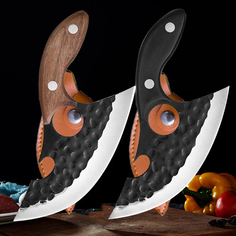 

Forged Meat Slicing Knife Fish Fillet Cutting Cleaver Stainless Steel Peeling Kitchen Boning BBQ Utility Chef Knife