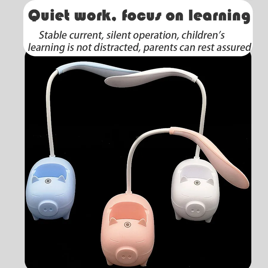 LED desk lamp USB charging pen holder student reading light touch screen desktop learning night light