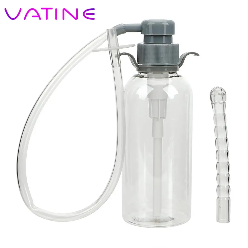 IKOKY Douche Anal Cleaner Erotic Sex Toys for Women 300mL Rectal Sprayer Butt Vagina Cleaning Enema