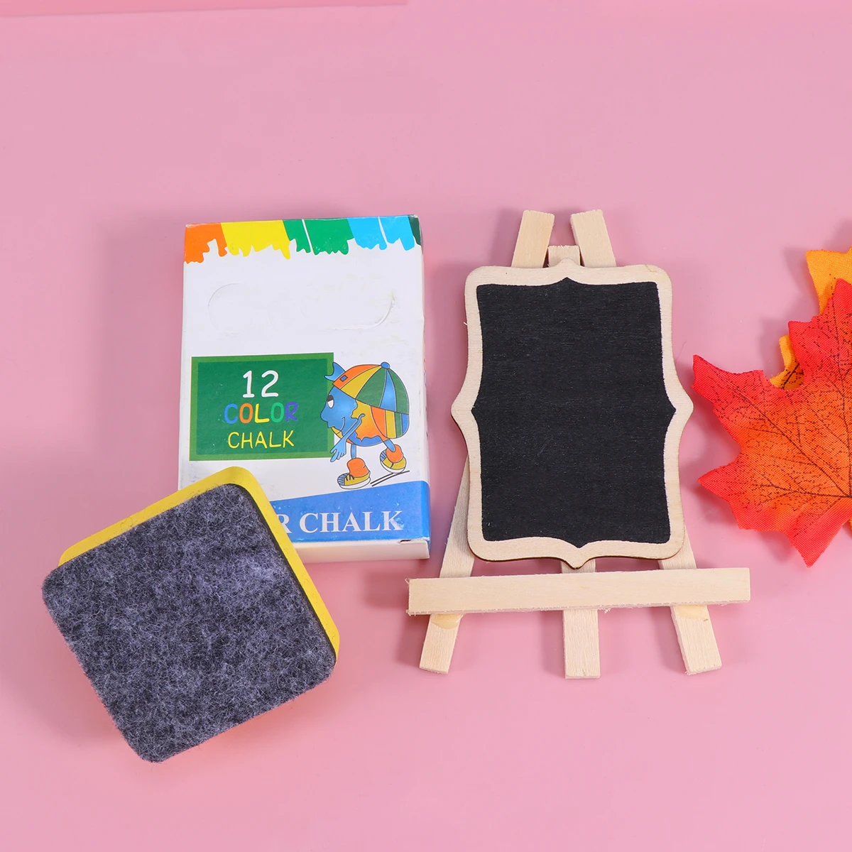 3pcs Mini Set Small Wooden Desktop Chalkboard Small Wooden Set Kids Memo Message Note Display Notice