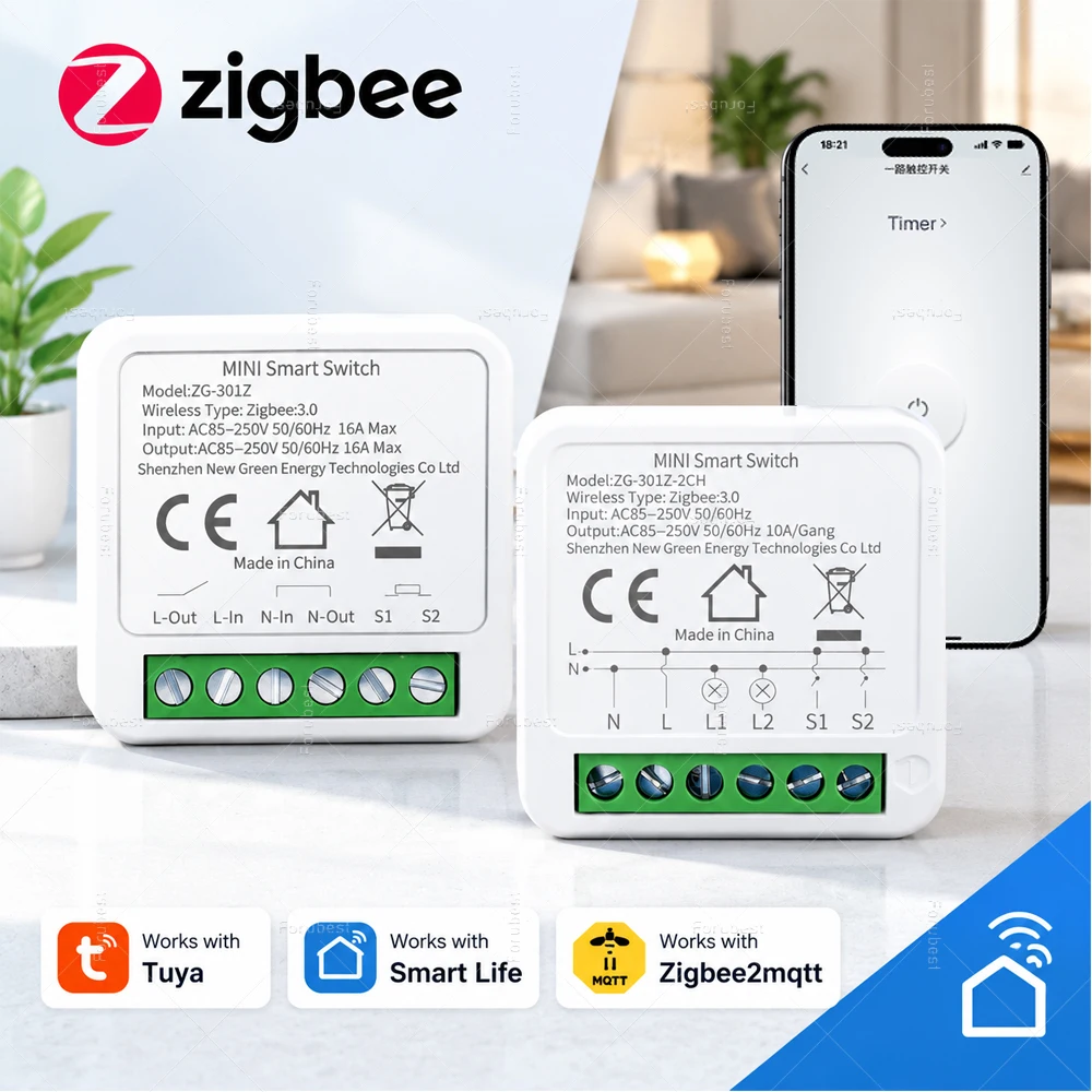 Relay Module 1 Channel - Módulo inteligente Tuya Zigbee 3.0, interruptor